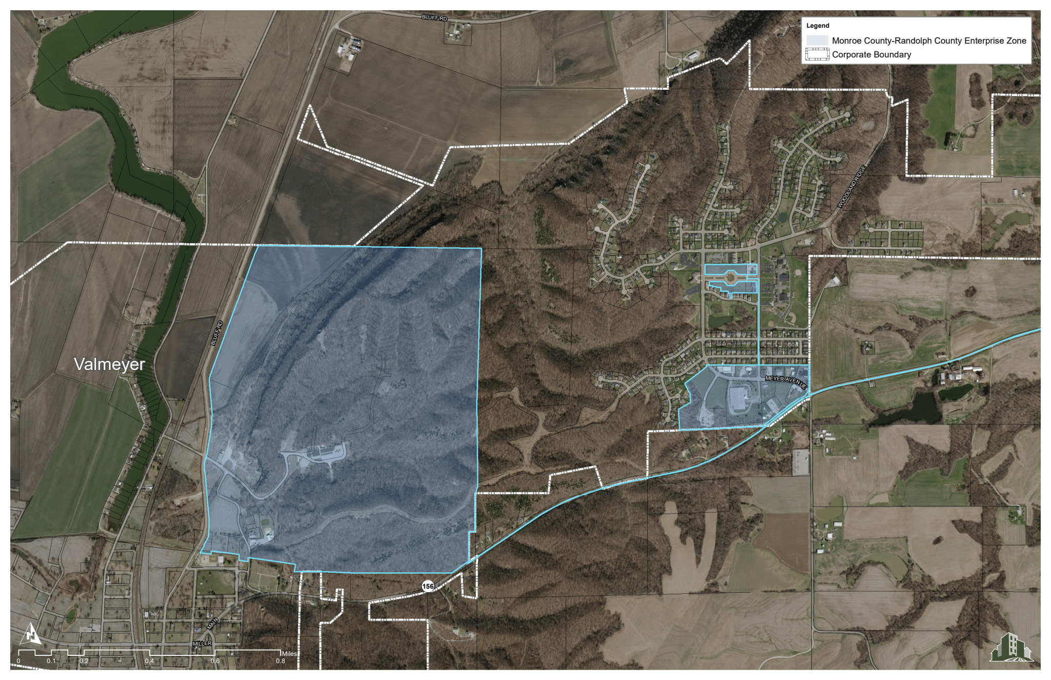 Valmeyer Enterprise Zone Map