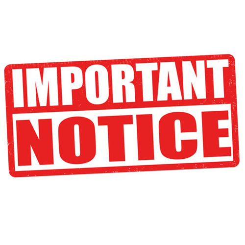 IMPORTANT NOTICE